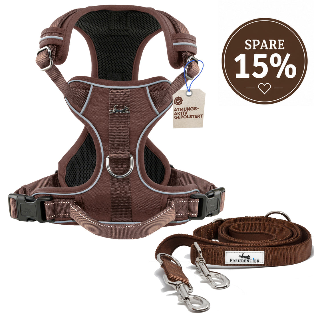 Gassi-Komplettset - Hundegeschirr & Leine im perfekt aufeinander abgestimmten Look