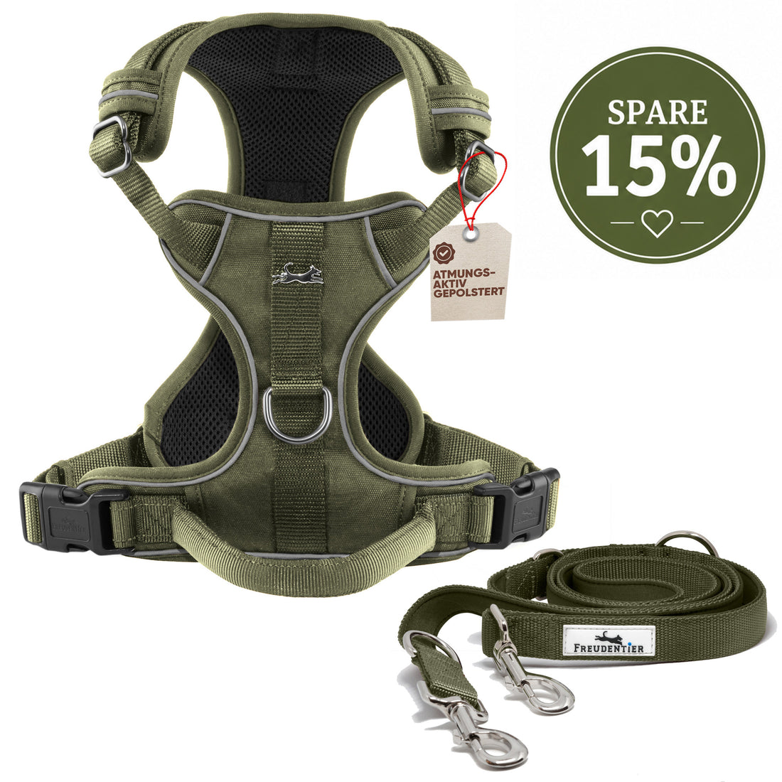 Gassi-Komplettset - Hundegeschirr & Leine im perfekt aufeinander abgestimmten Look