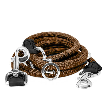 Runde Hundeleine in 2m & 3m - Model Harmony in Chocolate