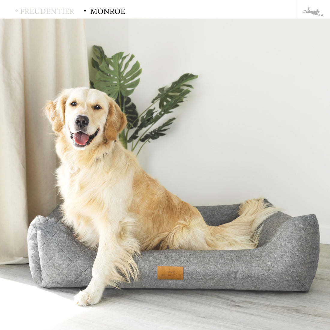 Orthopädisches Hundebett mit edler Steppung - Model Monroe