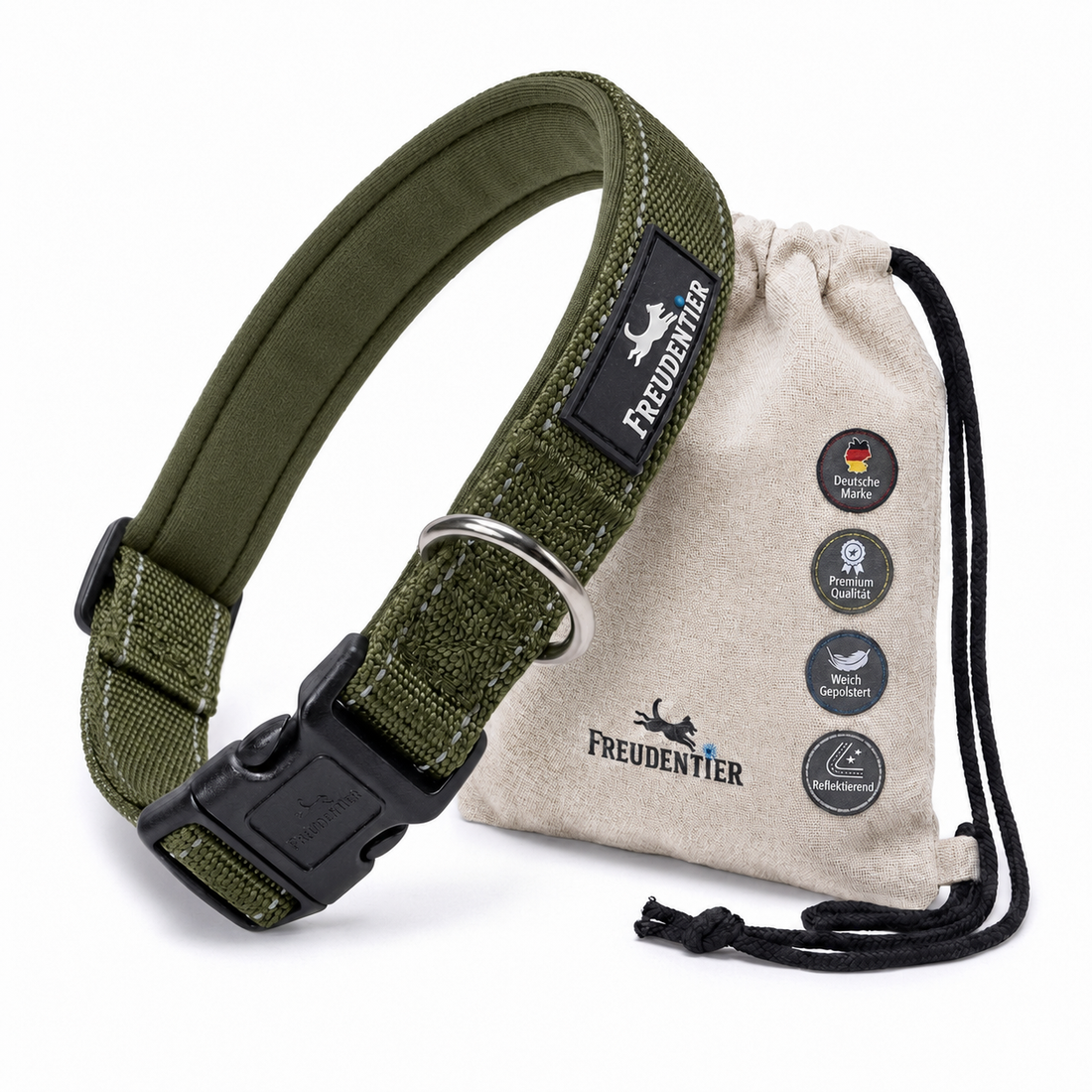Hundehalsband - Clyde Kollektion in Forest Green