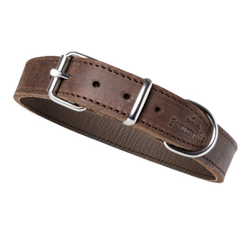 NEU: Hundehalsband aus Leder - Alsterufer Kollektion in Chocolate