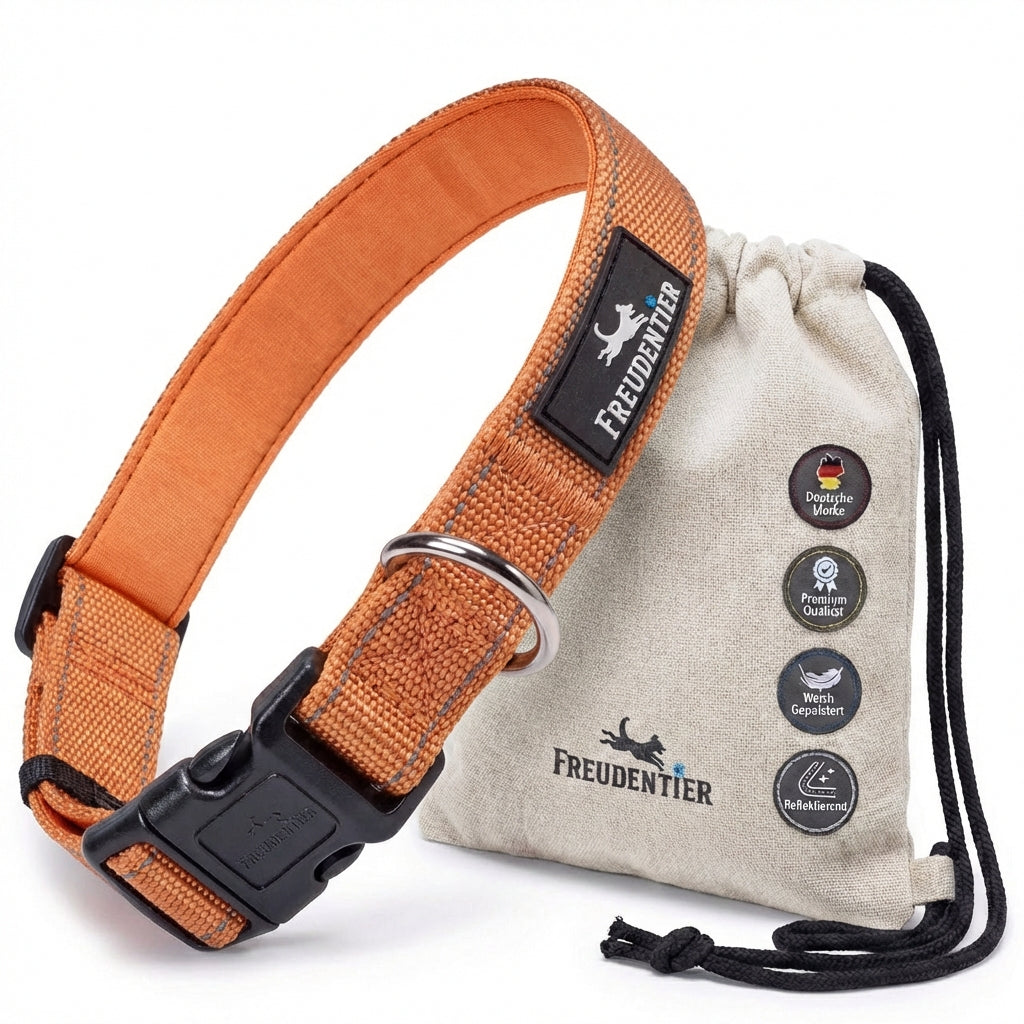 Hundehalsband - Clyde Kollektion in Sunset Orange