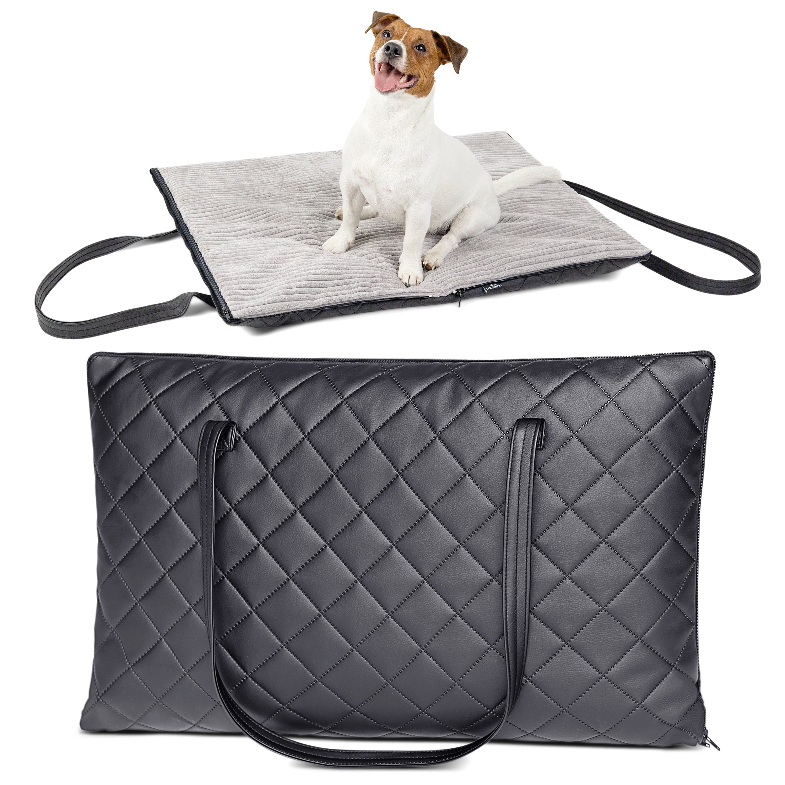 MIHIKK Orthopädisches Hundebett Wasserdicht – 91,4x68,9 Cm, Mit Abnehmbarem Bezug & Rutschfester Matte